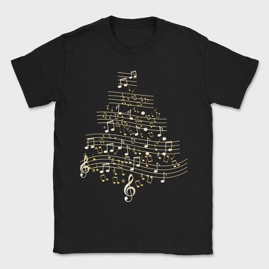 Music Christmas Tree, Tricou Barbati (Unisex)