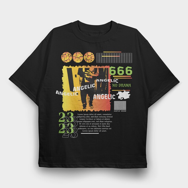 Angelic 2, Tricou Oversize Barbati (Unisex)