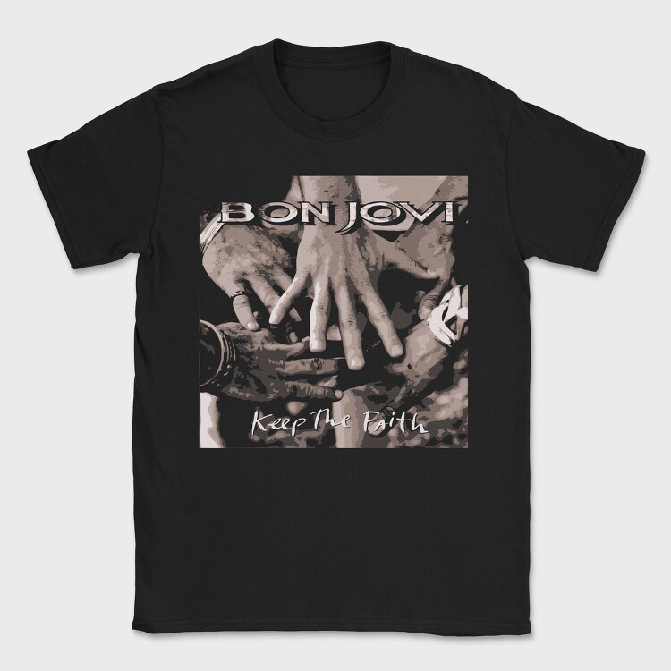 Bonjovi Keep The Faith, Tricou Barbati (Unisex)