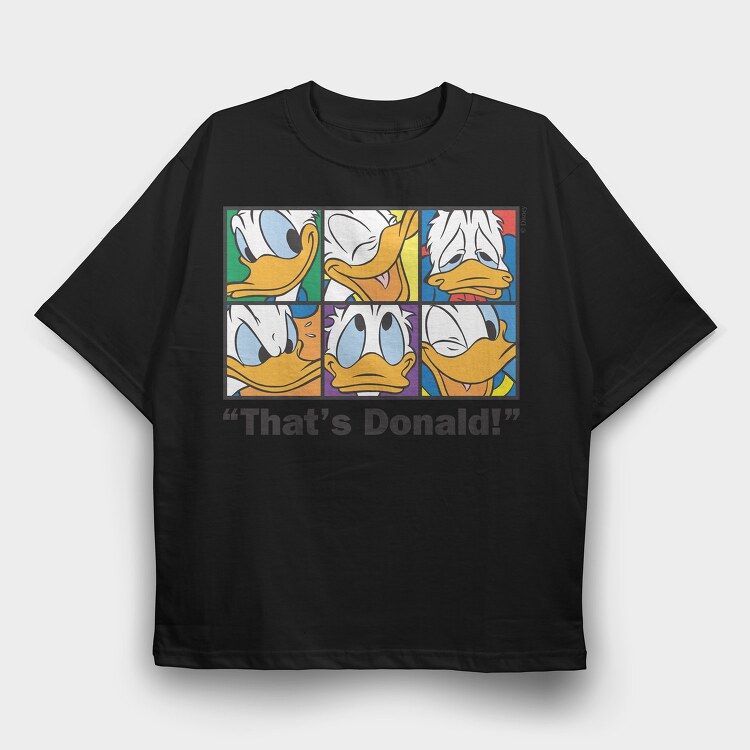 Cartoon Retro Donald Duck 1, Tricou Oversize Barbati (Unisex)