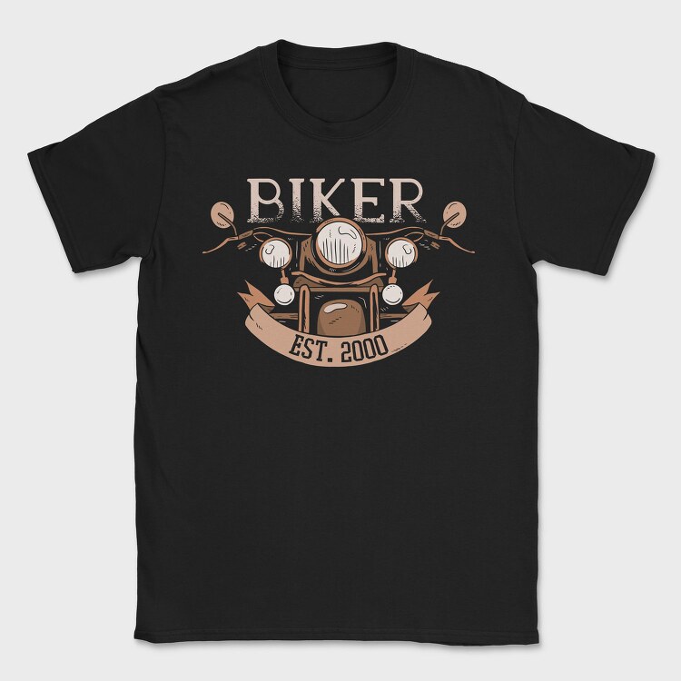 Biker Established 2000, Tricou Barbati (Unisex)