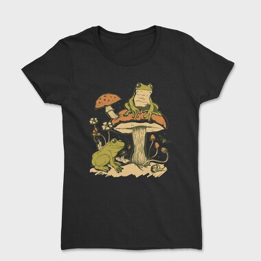 Mushrooms Frogs Nature, Tricou Femei