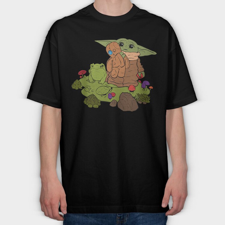 Baby Yoda 16, Tricou Oversize Barbati (Unisex)