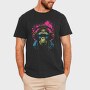 Monkey Headphones Portrait, Tricou Barbati (Unisex)