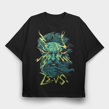 Mythology Zeus, Tricou Oversize Barbati (Unisex)