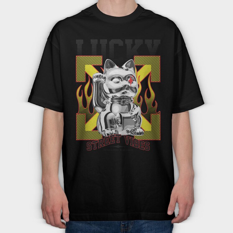 Lucky 1, Tricou Oversize Barbati (Unisex)
