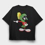 Cartoon Retro Duck Dodgers 1, Tricou Oversize Barbati (Unisex)