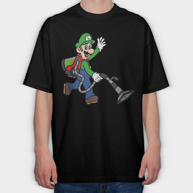 Luigi Poltergust, Tricou Oversize Barbati (Unisex)