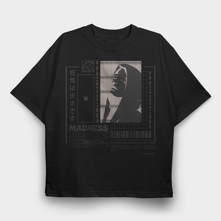 Madness 1, Tricou Oversize Barbati (Unisex)