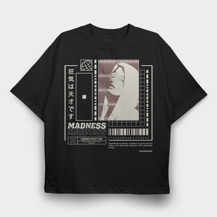 Madness 2, Tricou Oversize Barbati (Unisex)