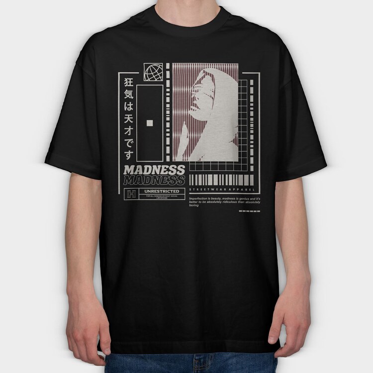 Madness 2, Tricou Oversize Barbati (Unisex)
