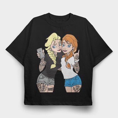 Princess Rockstar 1, Tricou Oversize Barbati (Unisex)