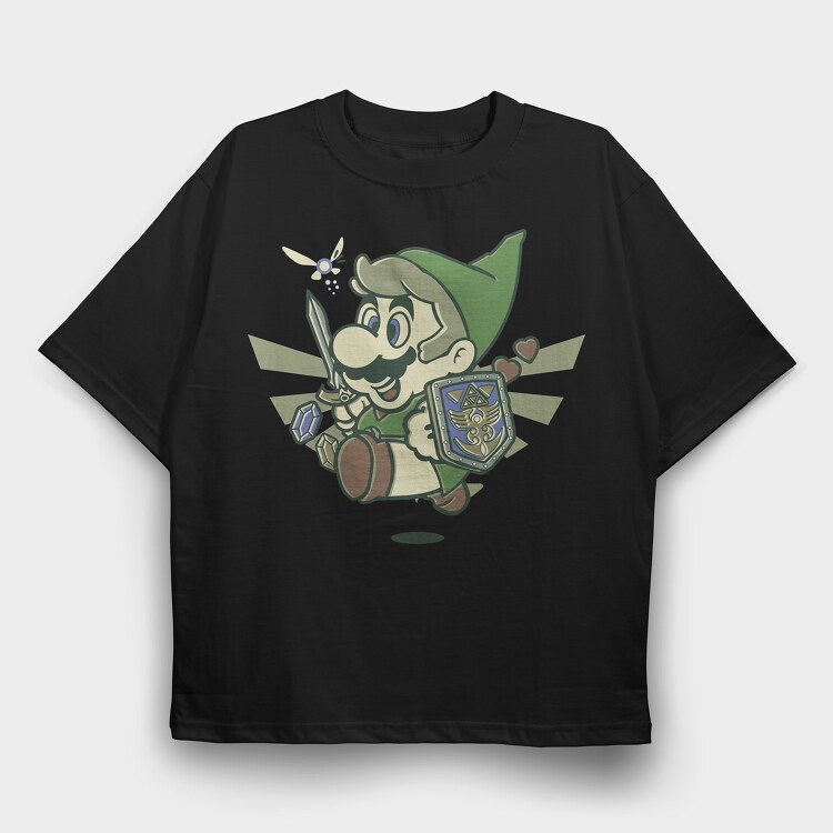 Mario Bros 3, Tricou Oversize Barbati (Unisex)