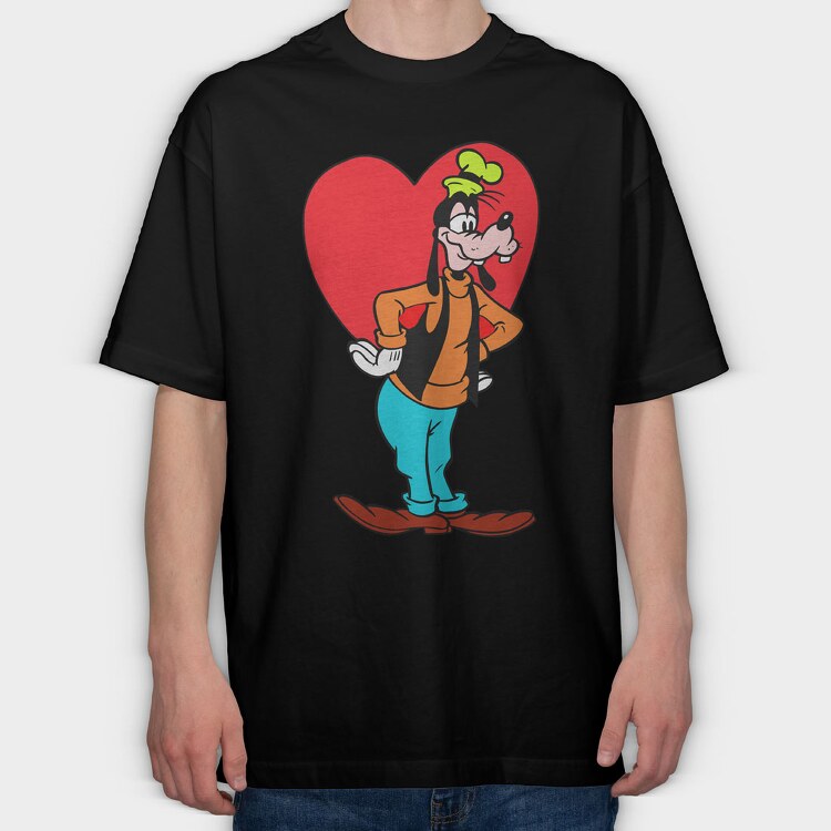 Cartoon Retro Goofy 2, Tricou Oversize Barbati (Unisex)