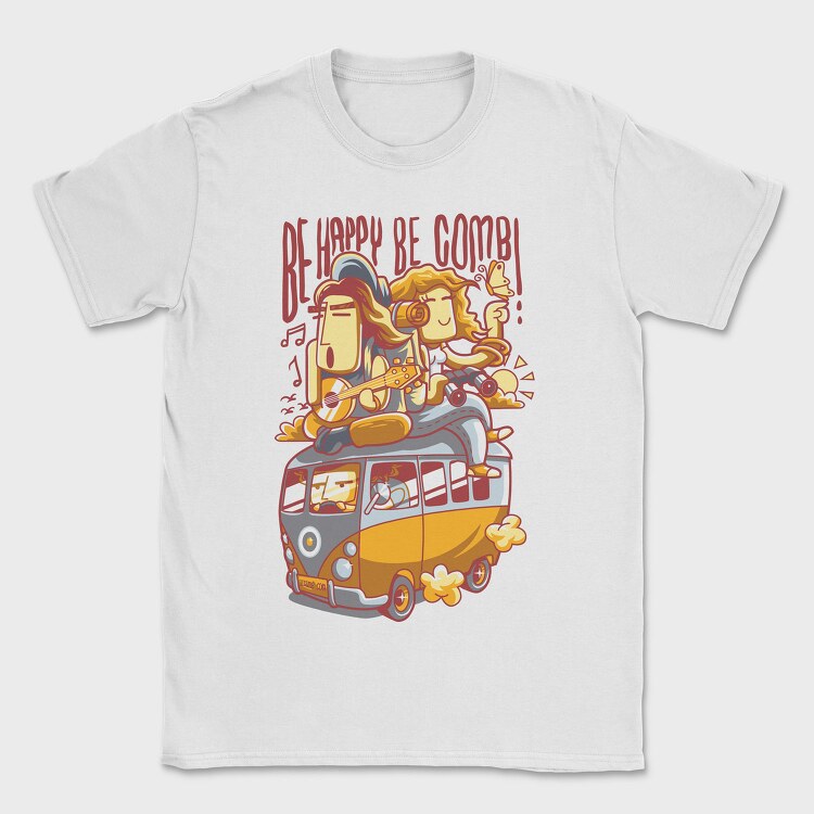 Be Happy Bus Ride, Tricou Barbati (Unisex)