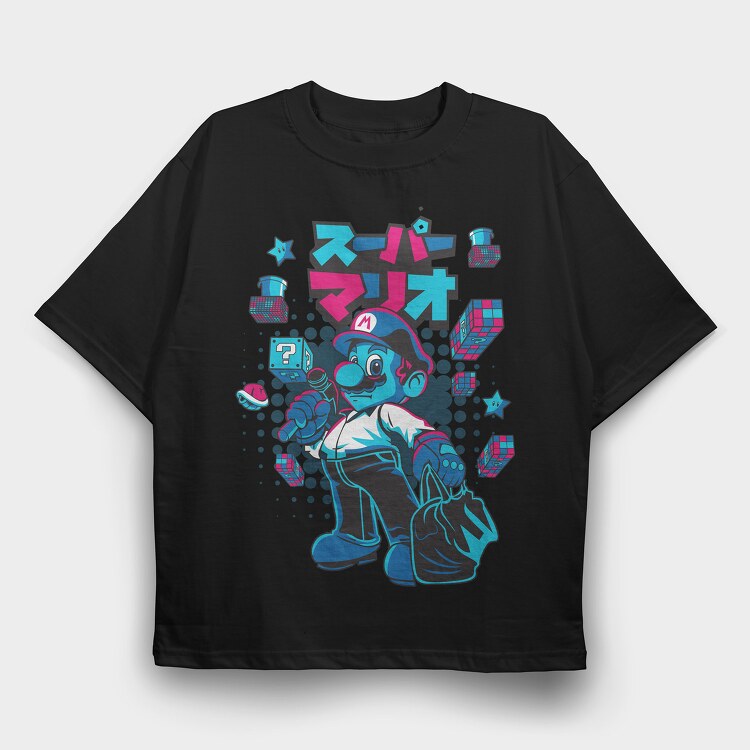 Mario, Tricou Oversize Barbati (Unisex)