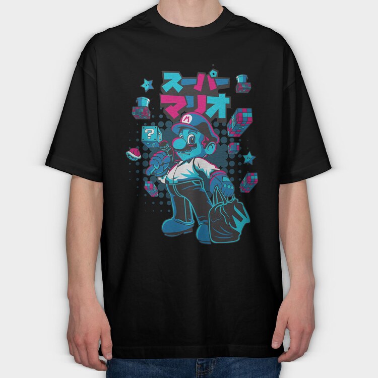 Mario, Tricou Oversize Barbati (Unisex)