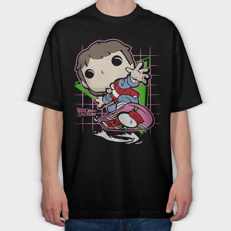 Back To The Future Hoverboard, Tricou Oversize Barbati (Unisex)