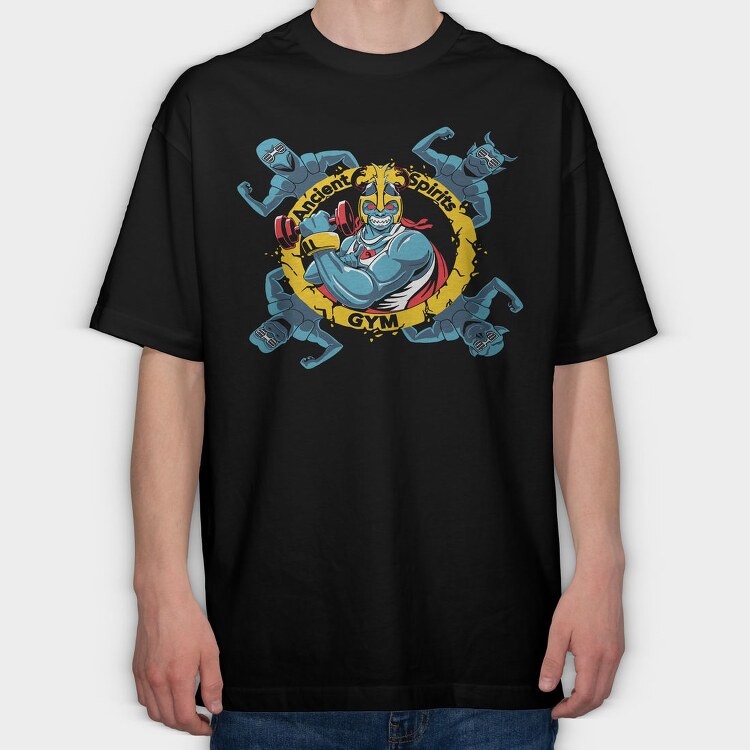Ancient Spirits Gym, Tricou Oversize Barbati (Unisex)