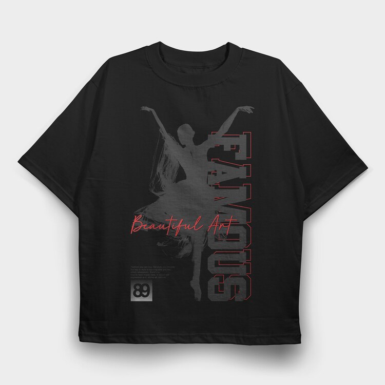 Famous 1, Tricou Oversize Barbati (Unisex)