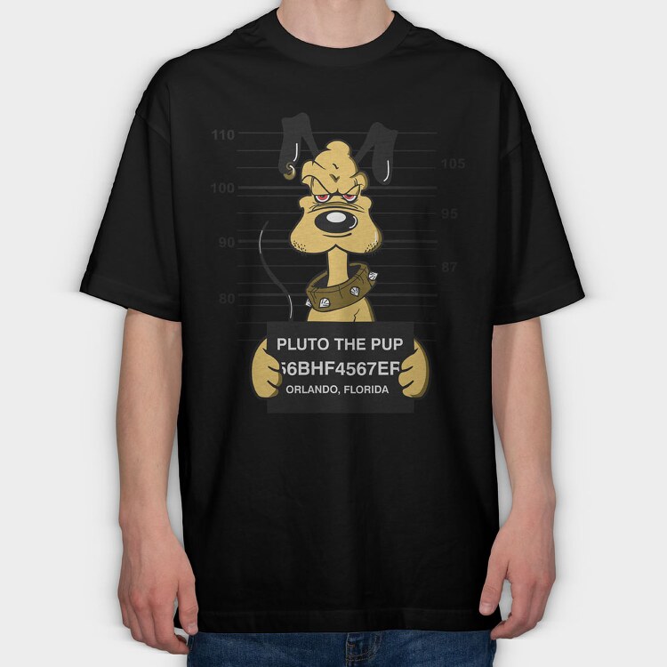 Prisoner Pluto the Pup, Tricou Oversize Barbati (Unisex)