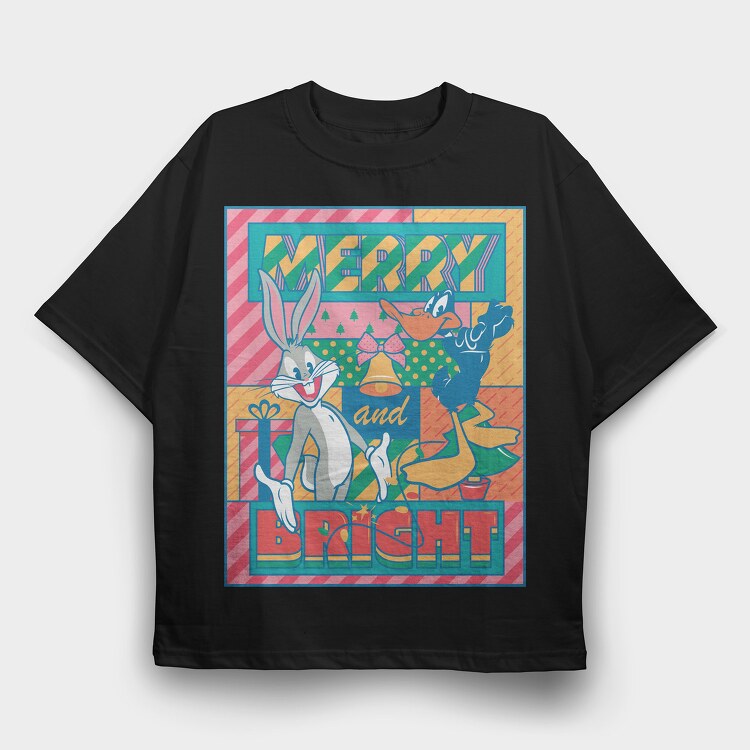 Merry and Bright, Tricou Oversize Barbati (Unisex)