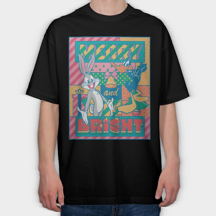 Merry and Bright, Tricou Oversize Barbati (Unisex)
