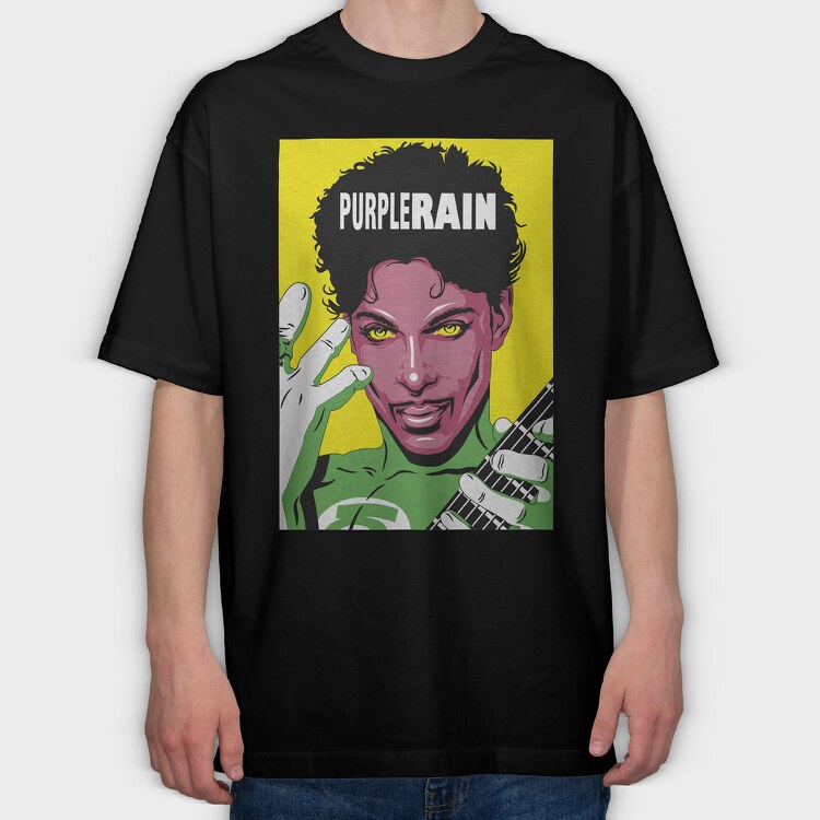 Purple Rain, Tricou Oversize Barbati (Unisex)