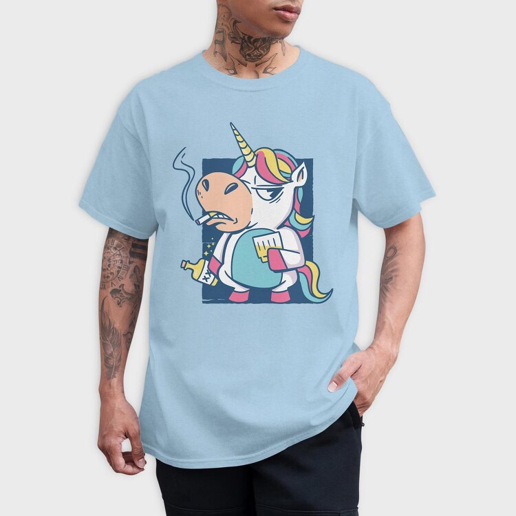 Bad Habits Unicorn, Tricou Barbati (Unisex)