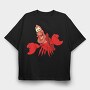 Cartoon Retro La Sirenta 4, Tricou Oversize Barbati (Unisex)