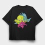 Cartoon Retro La Sirenta 5, Tricou Oversize Barbati (Unisex)