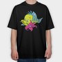 Cartoon Retro La Sirenta 5, Tricou Oversize Barbati (Unisex)