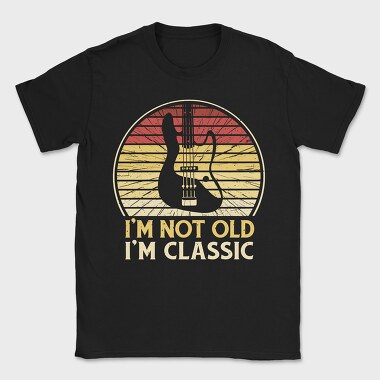 Not Old Classic Retro Guitar, Tricou Barbati (Unisex)