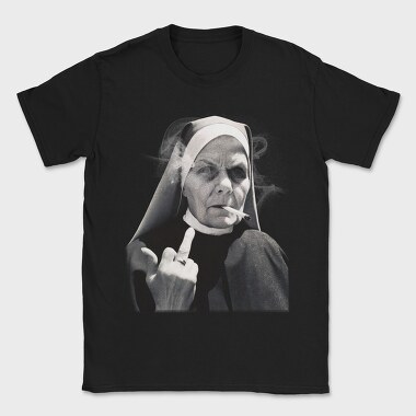 Nun Middle Finger, Tricou Barbati (Unisex)