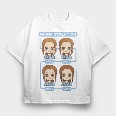 Nurse Evolution, Tricou Oversize Barbati (Unisex)