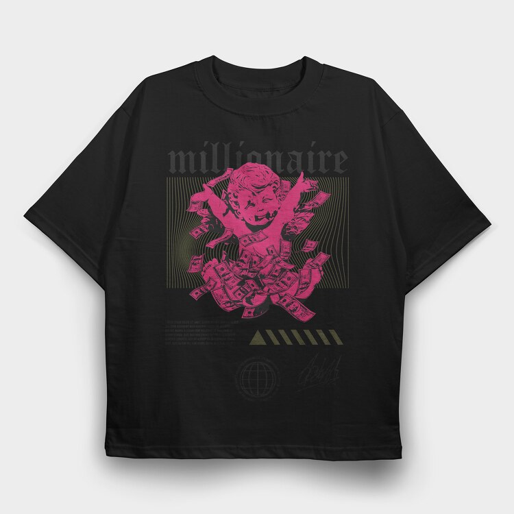 Millionaire 1, Tricou Oversize Barbati (Unisex)