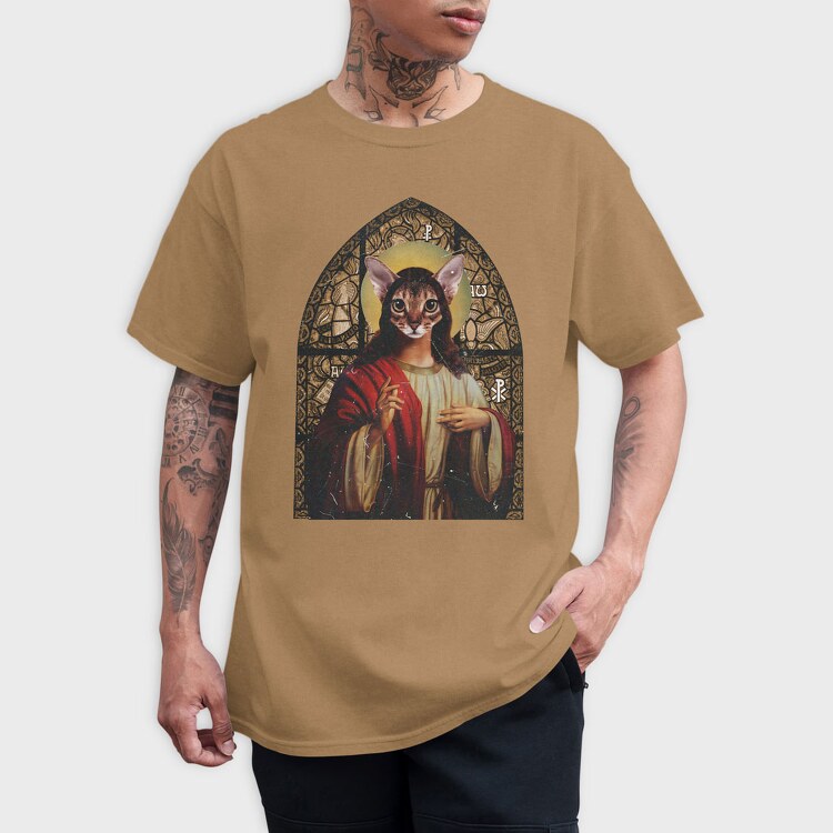 Cat Jesus, Tricou Barbati (Unisex)