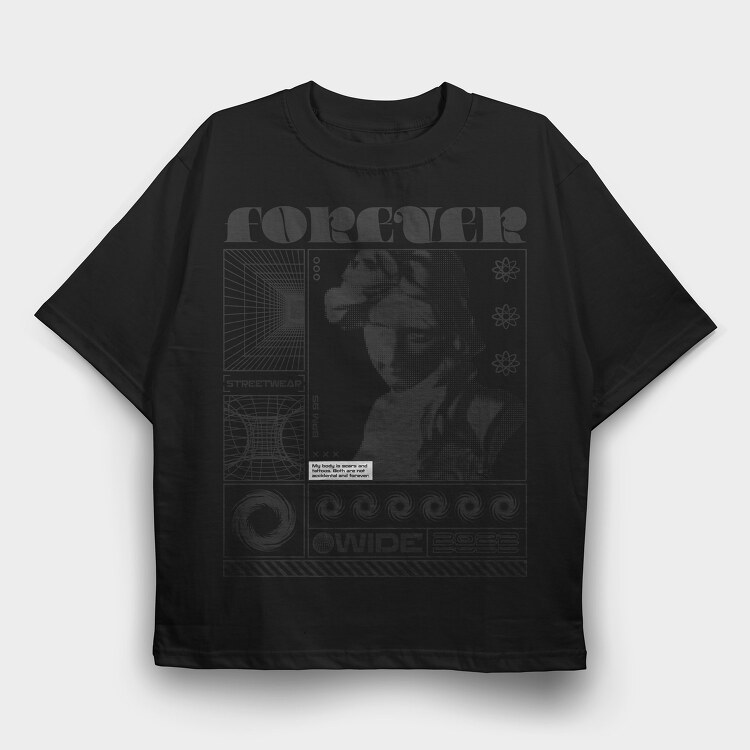 Forever 2, Tricou Oversize Barbati (Unisex)