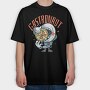 Space Pizza, Tricou Oversize Barbati (Unisex)