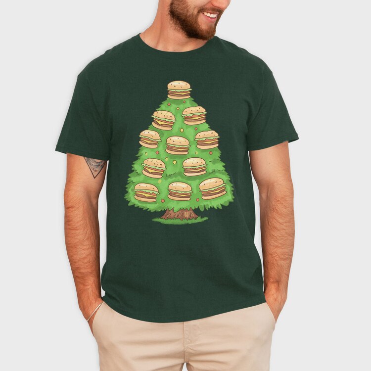 Burger Tree, Tricou Barbati (Unisex)