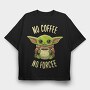 Baby Yoda Coffee, Tricou Oversize Barbati (Unisex)