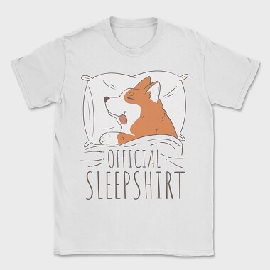 Official Sleep Shirt Corgi, Tricou Barbati (Unisex)