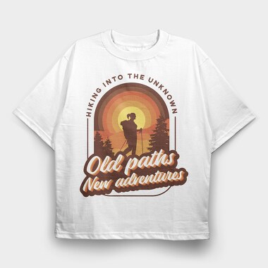 Old Paths New Adventures, Tricou Oversize Barbati (Unisex)