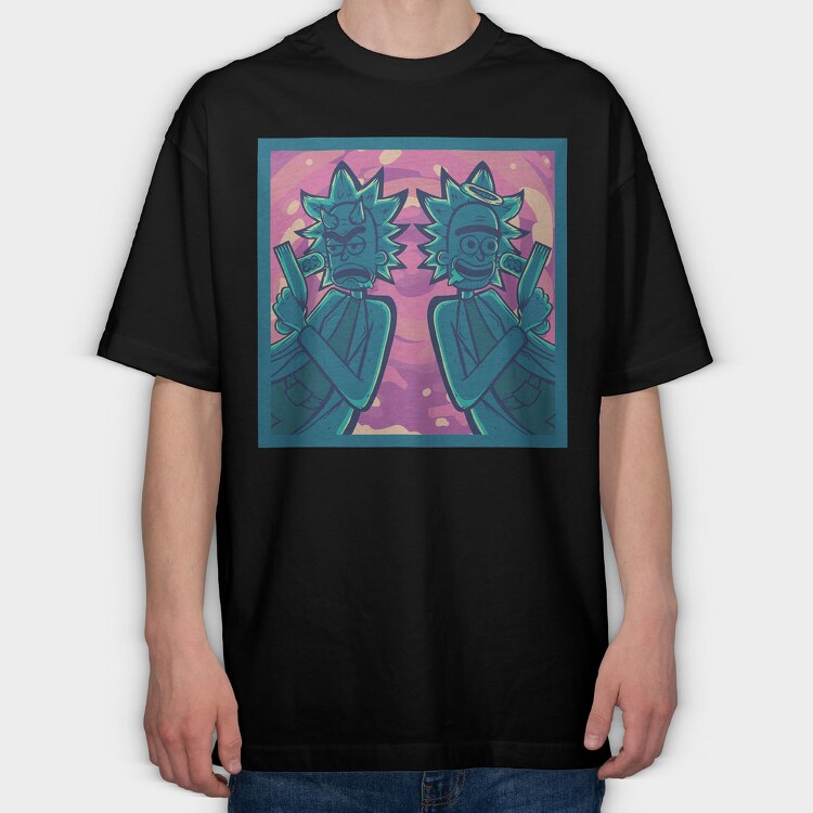 Rick and Morty 22, Tricou Oversize Barbati (Unisex)