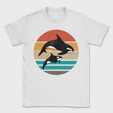 Orca Family Sunset, Tricou Barbati (Unisex)