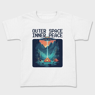 Outer Space Inner Peace Camping, Tricou Copii