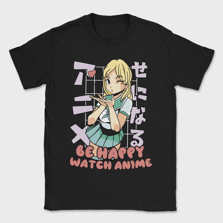 Anime Girl Love Watch, Tricou Barbati (Unisex)