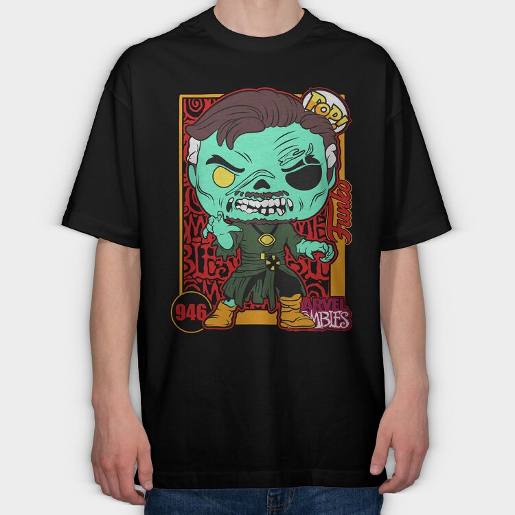 Funko Marvel Zombies Doctor Strange, Tricou Oversize Barbati (Unisex)