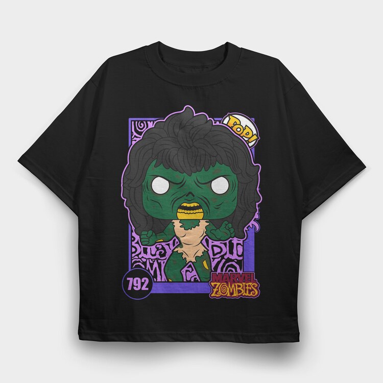 Funko Marvel Zombies She Hulk, Tricou Oversize Barbati (Unisex)
