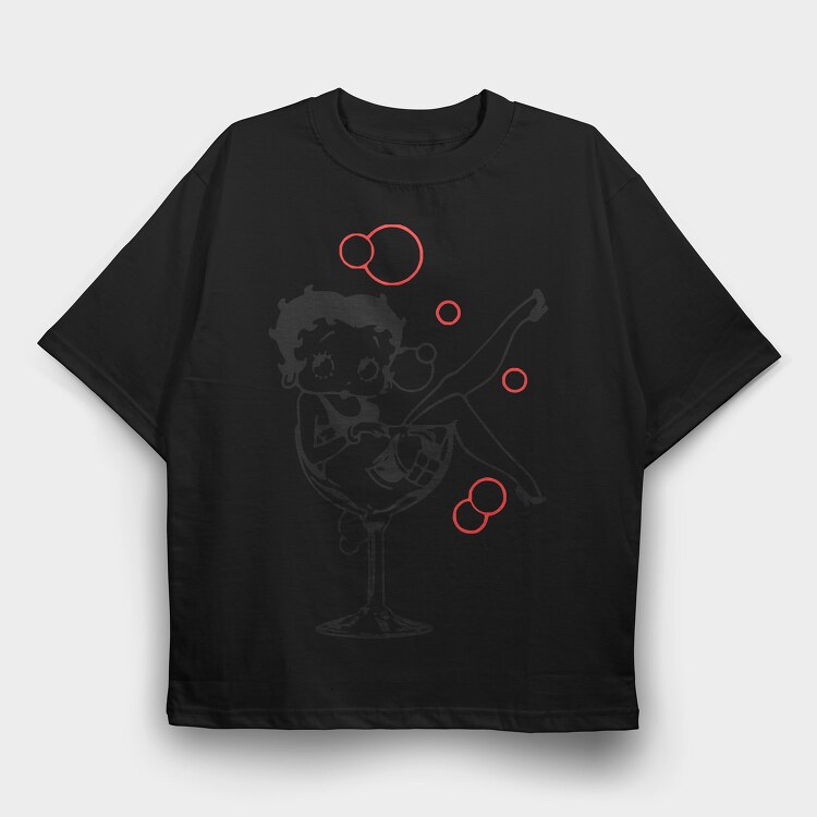Betty Boop 69, Tricou Oversize Barbati (Unisex)